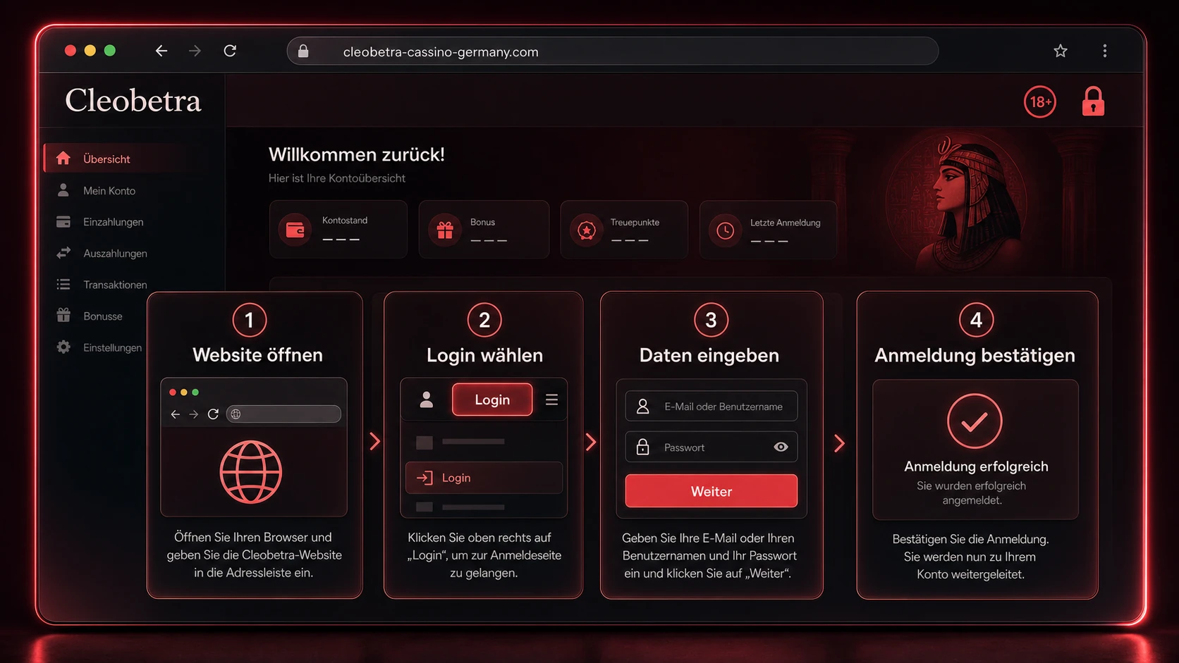 Cleobetra Casino Login Schritt für Schritt