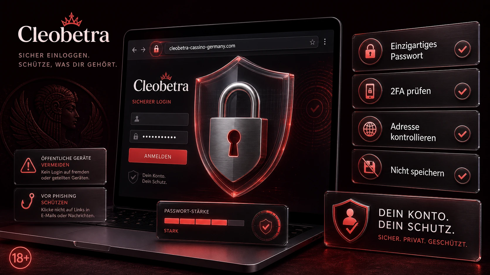 Sicherheit beim Cleobetra Einloggen